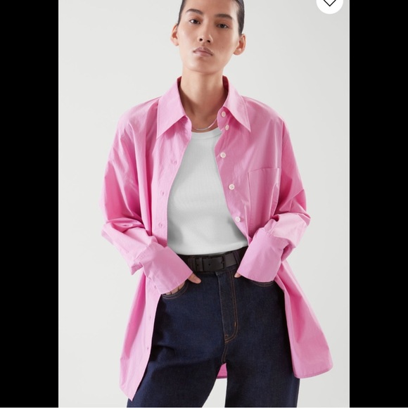 COS Pink Oversized Long Sleeves Shirt (NEW) - Picture 1 of 16